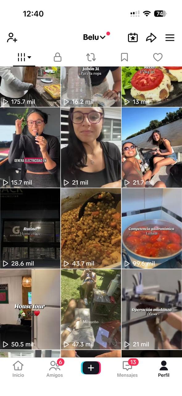 Feed de TikTok de Belén Bedorrou